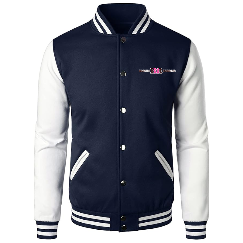 Men's  Baskin-Rоbbins Varsity Baseball Jacket Cotton Blend Letterman Jackets